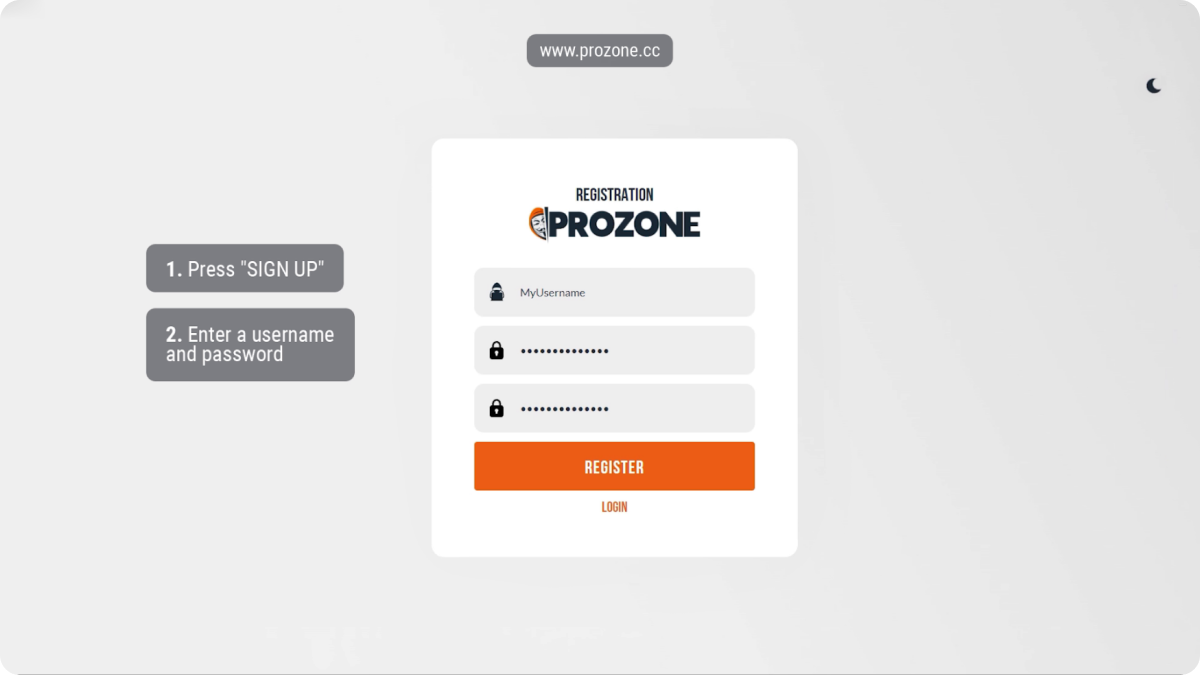 How to register on PROZONE